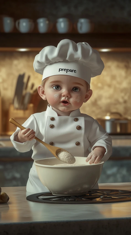 宝宝厨师搅拌高汤美食