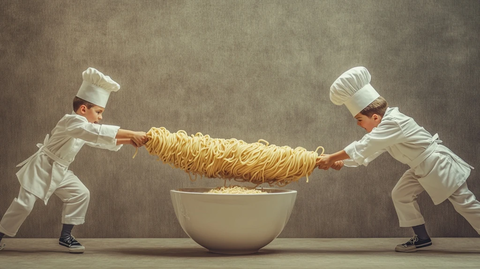 小厨师拉面条比赛