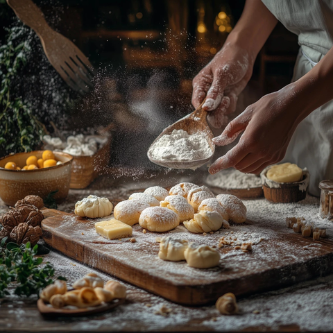 素食糕点制作过程