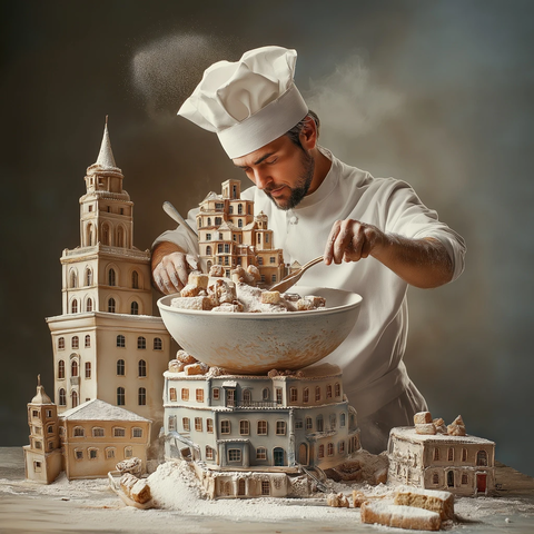 面包师混合建筑材料