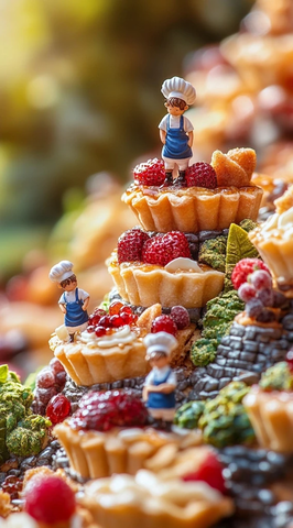 迷你厨师雕塑艺术