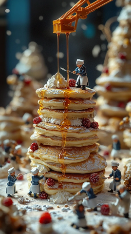 迷你厨师装饰巨型塔