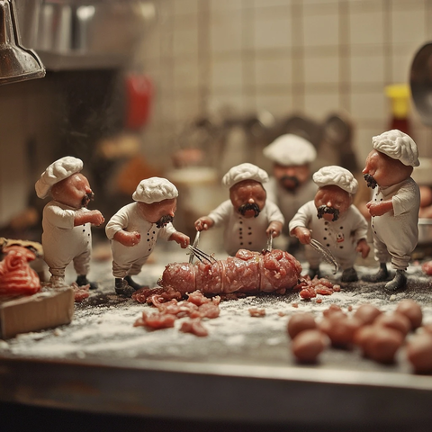 肉丸人婚礼准备场景