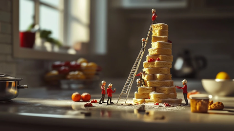 小巧糖果塔建设景象