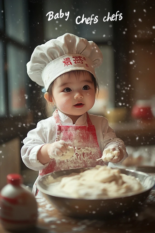宝宝厨房玩面粉