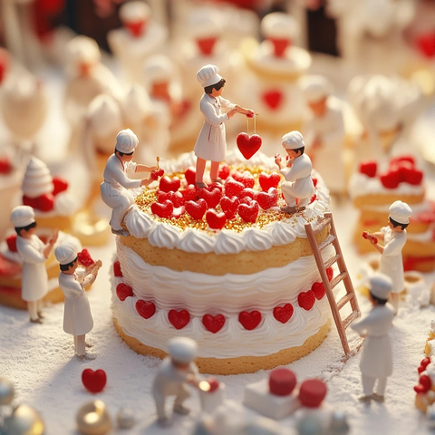 迷你甜品师装饰梦幻蛋糕