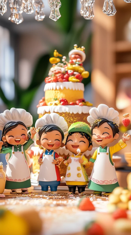 迷你厨师共庆蛋糕盛宴