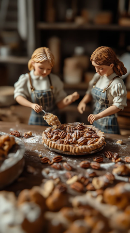 迷你工业厨房中的酥软碧根派曲奇