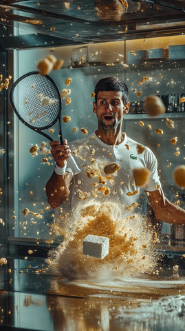 德约科维奇挥拍转化酸性食材