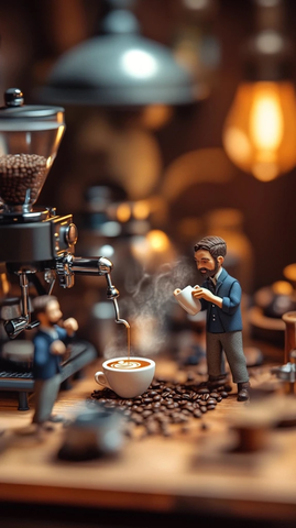 迷你咖啡师小厨房场景