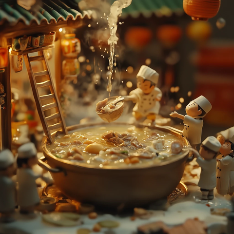 小厨师煮韩式血肠汤