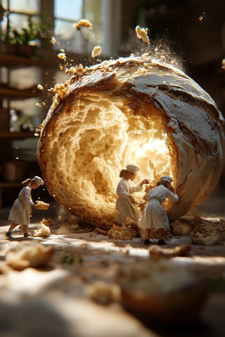 迷你糕点师巨型面包烘焙