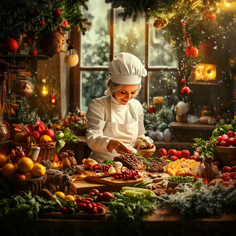 母亲圣诞装扮营养师创意食谱