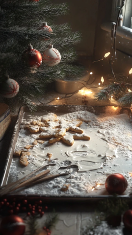 圣诞饼干制作面粉糖霜