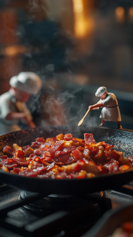 铁锅煎制金黄脆皮猪面颊肉