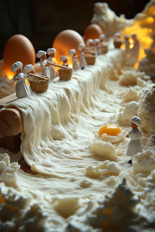 迷你厨师巨桌揉面团