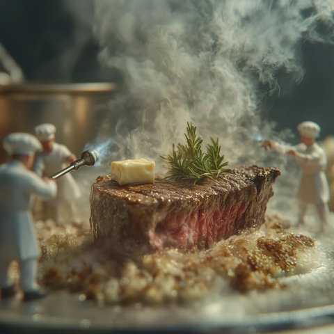 迷你厨师烹饪完美牛排