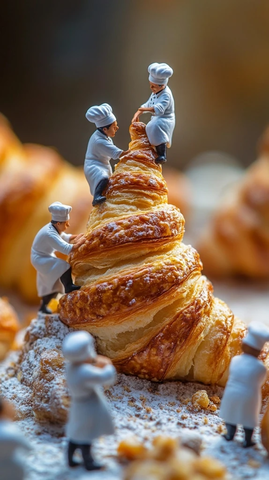 迷你面包师与巨大牛角包的奇遇