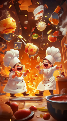 厨师战斗食物生物厨房场景