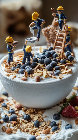 迷你工人制作蓝莓