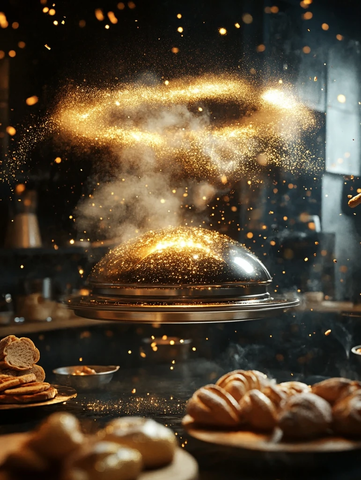 漂浮钢炉环光金波面包