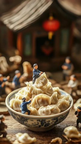 迷你人偶与巨型饺子