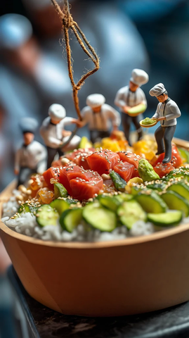 新鲜寿司与小厨师全细节呈现