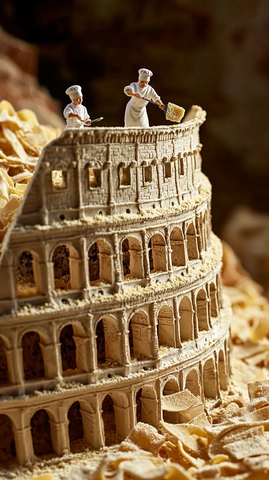 小厨师装饰意式面食建筑