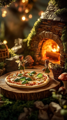 精灵厨房制作蘑菇烤箱披萨