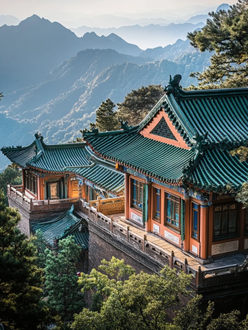 山间古建筑风景