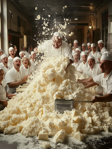 奶酪堆满的意大利餐厅