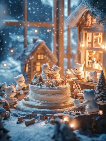 圣诞玩具坊冰淇淋蛋糕