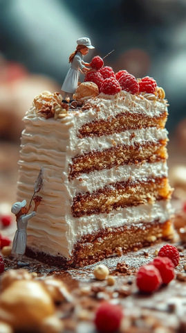 微型甜点师与巨型蛋糕