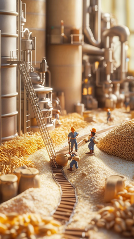 微型工厂加工巨型谷物