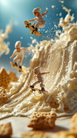 厨师滑板手黄油半管特技表演