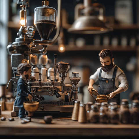 查理与小咖啡师制作咖啡
