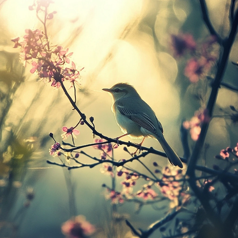 鸟鸣钢琴自然和谐