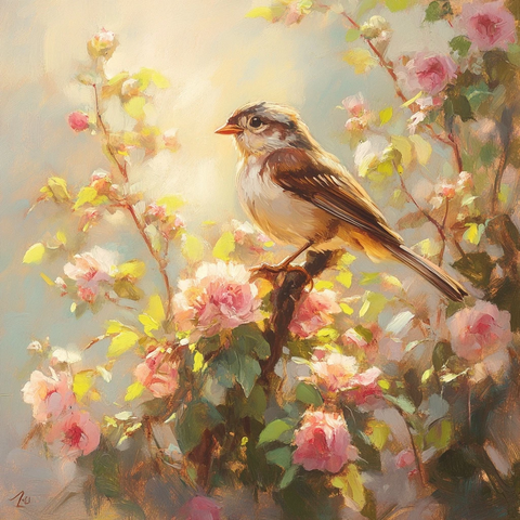 清晨阳光与宁静氛围