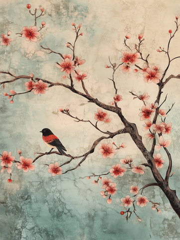 日式阳台竹帘盆栽布局