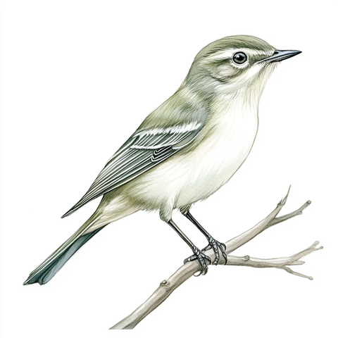 水彩画鸟类草图