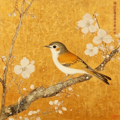 工笔鸟类绘画矿物质颜料