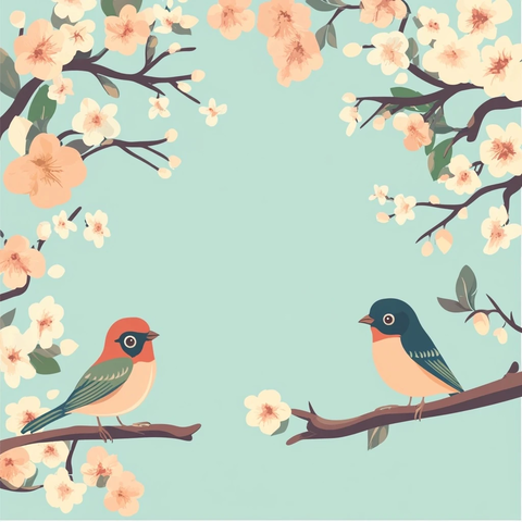 三八妇女节贺卡插画