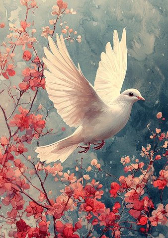 鸽子水彩封面