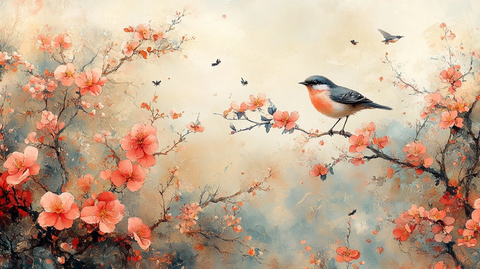 动物植物和谐共生图