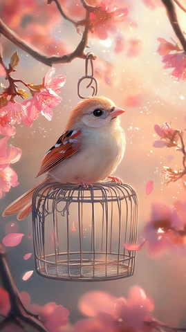鸟笼中的梦幻小雀