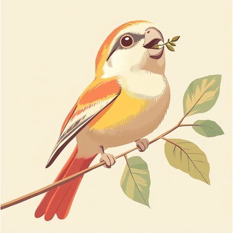 鹦鹉鸟枝头嬉戏吃种子