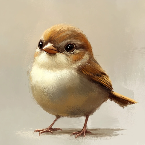 小麻雀展翅勇敢飞翔