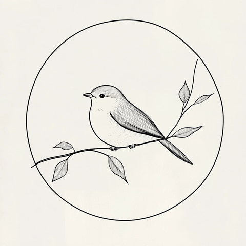 鸟类简约插画开场屏