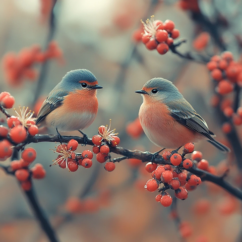 秋日鸟鸣春意萌