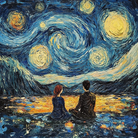 两人共处一室各自沉思